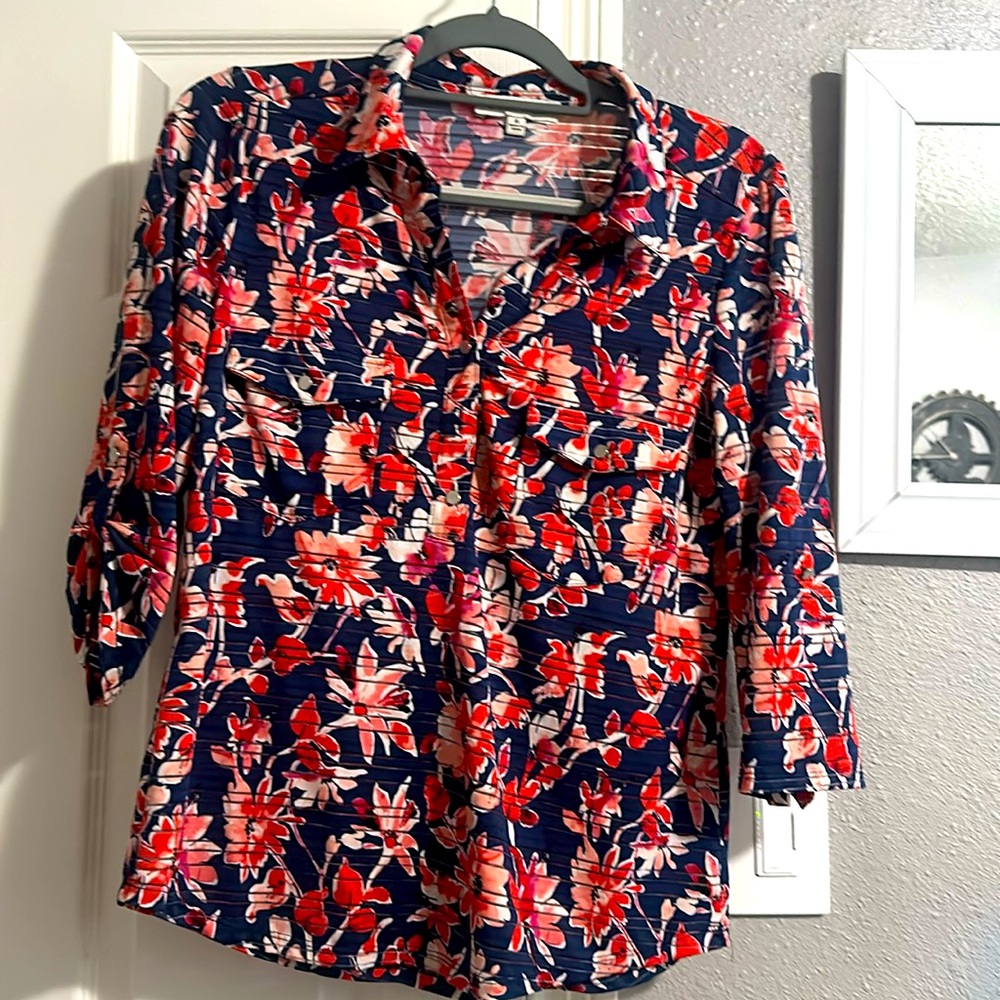 Half-button down blouse